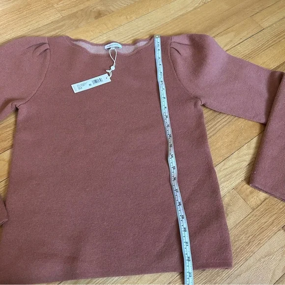 Rebecca Taylor Cashmere Blend Sweater Puff Sleeves Size Medium. NWT - Picture 8 of 12